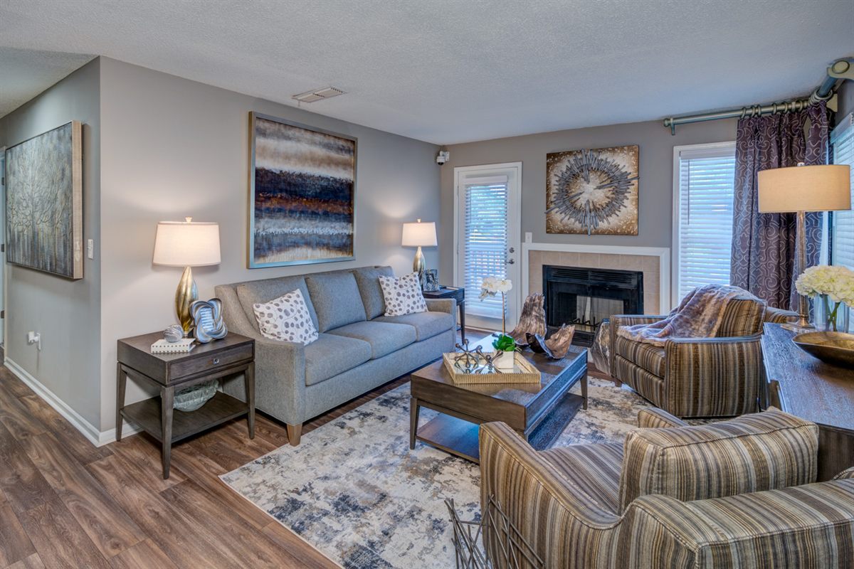 Living Room with Fireplace